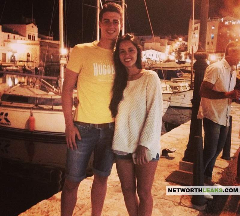 Kepa Arrizabalaga with his girlfriend Andrea Perez