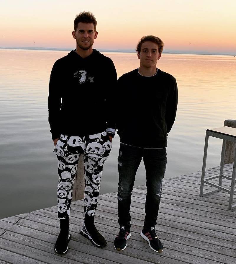 Dominic Thiem with his younger brother Moritz Thiem