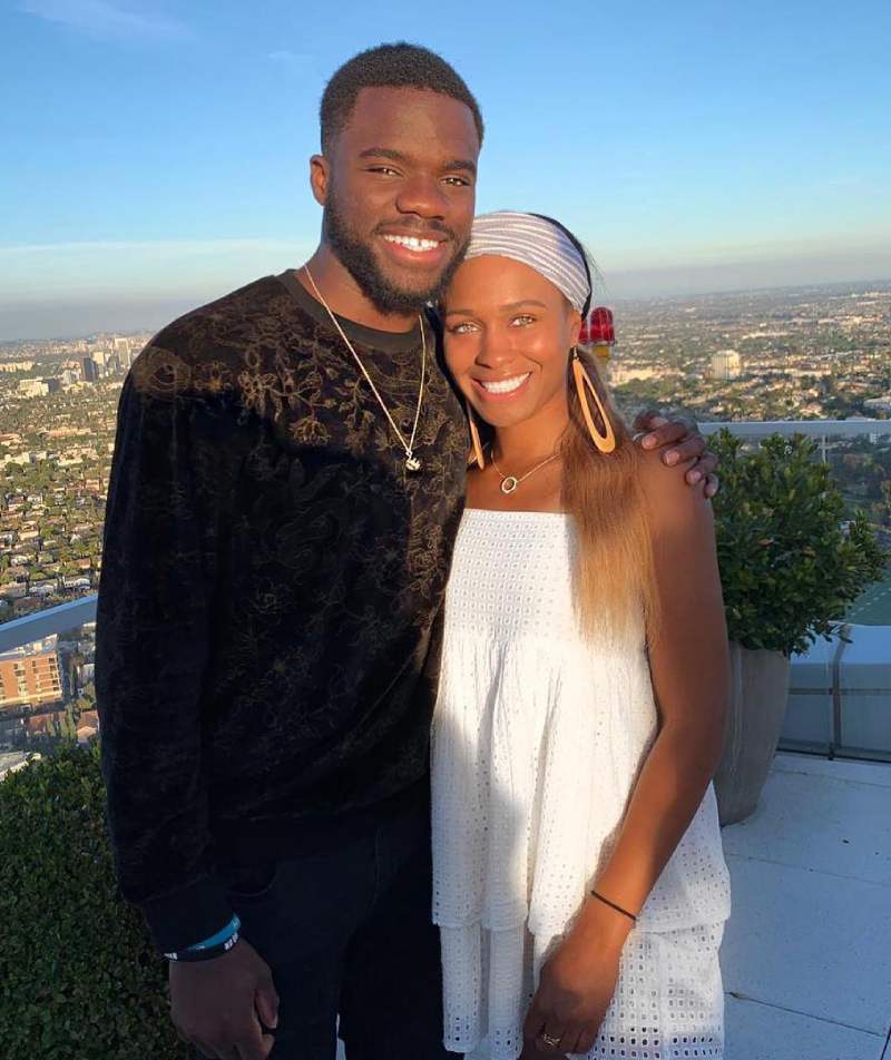 Frances Tiafoe with his girlfriend Ayan Broomfield