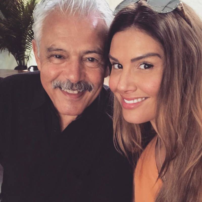 Rebekah Vardy with her father Carlos Miranda