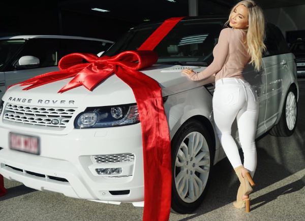 Rosanna Arkle's white Range Rover