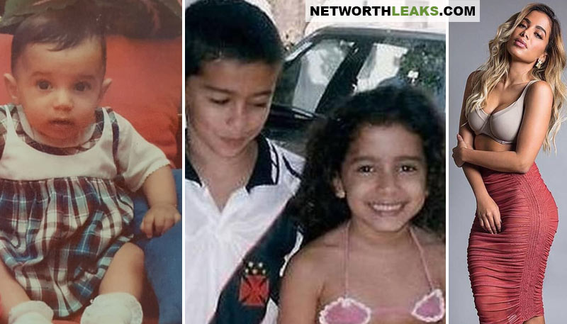 Then and now: Anitta as a baby, as a kid and now