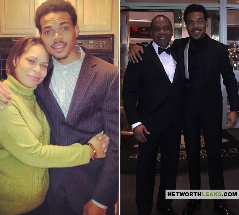 Chance The Rapper with his mother and father