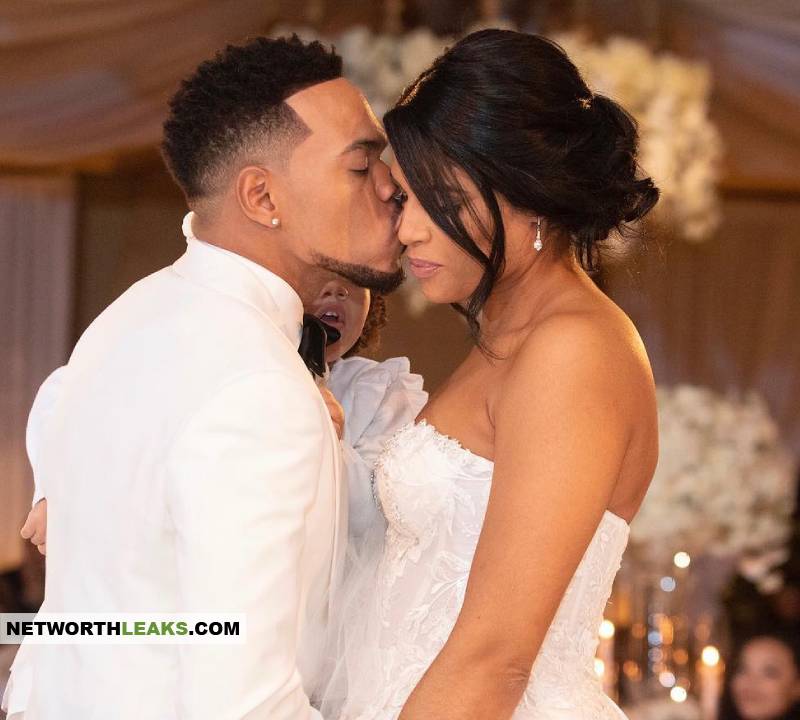 Chance The Rapper with his wife Kirsten Corley at their wedding