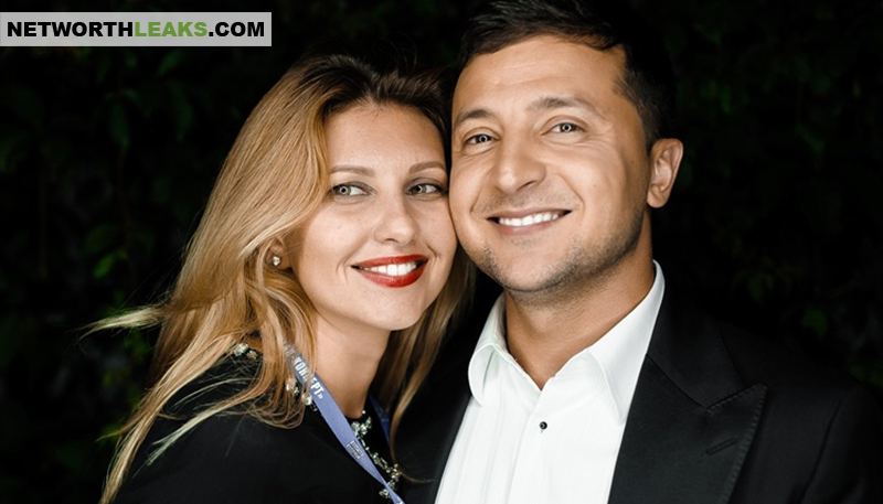 Volodymyr Zelensky with his wife Yelena Zelenskaya