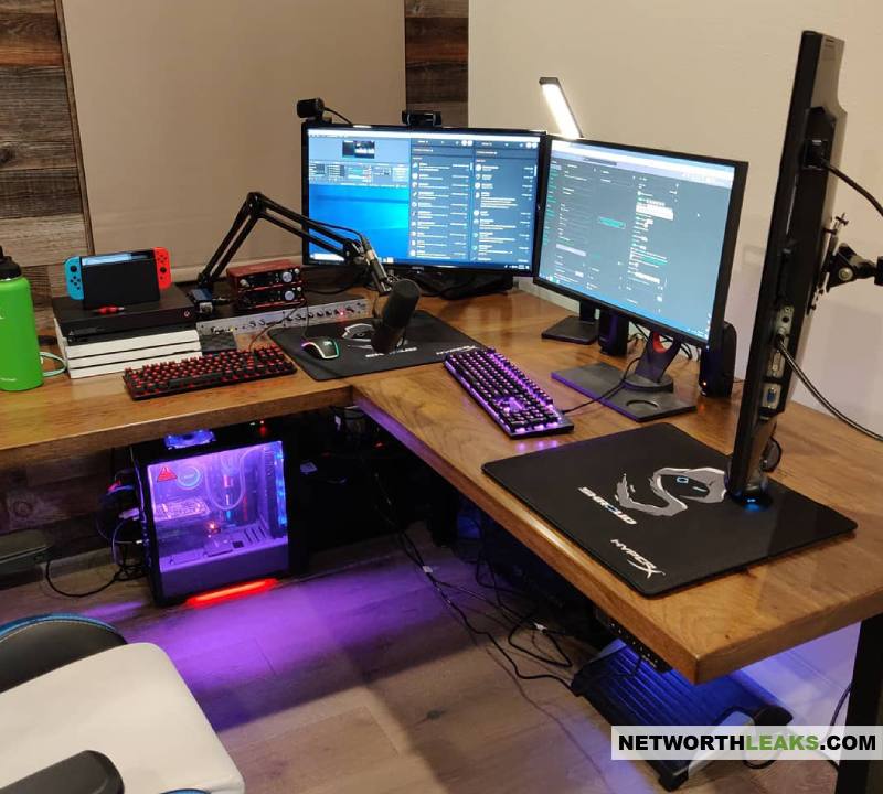Shroud's game room and gaming setup in his house.