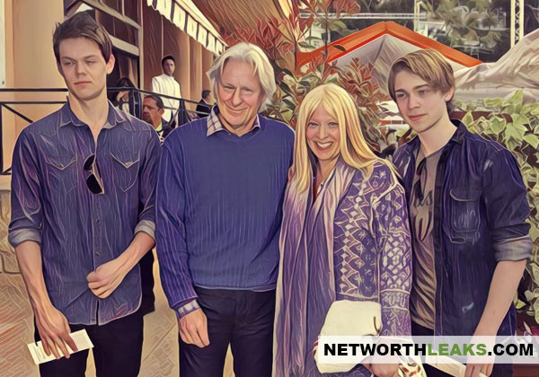 Björn Borg with his wife Patricia Östfeldt and sons Leo and Robin