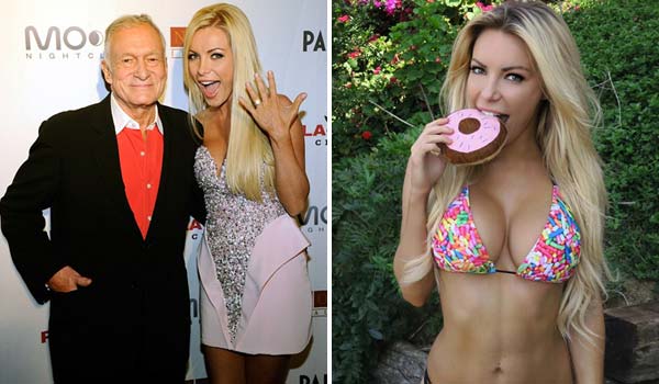 Hugh Hefner with his wife Crystal Harris Hefner