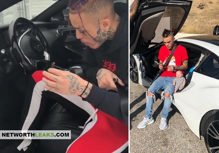Lil Skies with his cars
