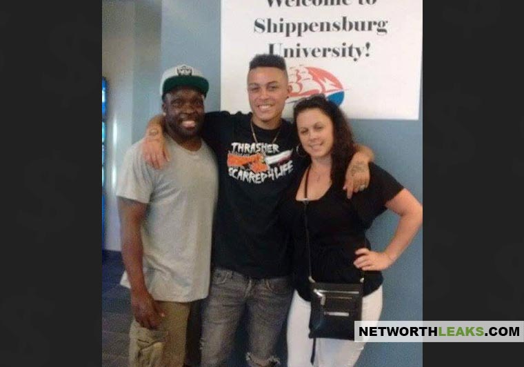 Lil Skies with his parents at Shippenburg University