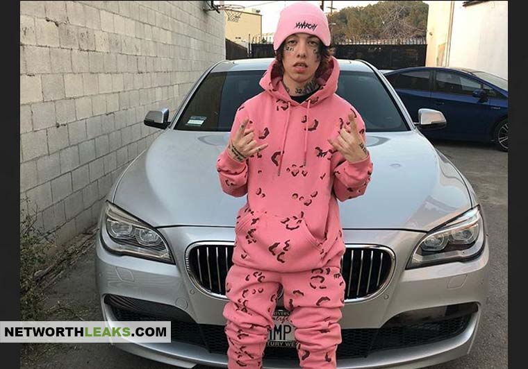 Lil Xan with his BMW
