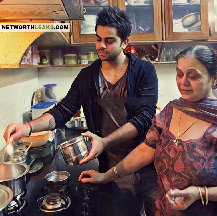 Virat Kohli cooking with his mother Saroj